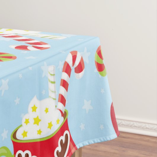 Kerst-kerstcadeau met warme chocolade tafelkleed (Voorbeeld)