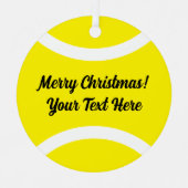 Kerst-kerstcadeau voor tennisspeler metalen ornament (Voorkant)