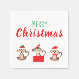 Kerst-kerstcadeaus Oerwoud-aap Servet