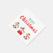 Kerst-kerstcadeaus Oerwoud-aap Servet (Hoek)