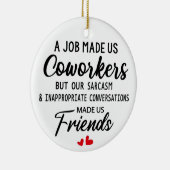 Kerst-kerstcadeautjes voor collega's keramisch ornament (Rechts)