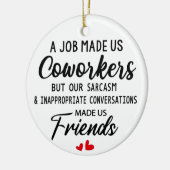 Kerst-kerstcadeautjes voor collega's keramisch ornament (Links)