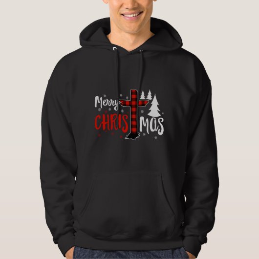 Kerst-kerstchristenen Buffalo Pset Hoodie (Voorkant)