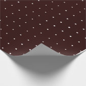 Kerst-kerstfeest Burgundy Polka Dot Cadeaupapier (Hoek)