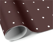 Kerst-kerstfeest Burgundy Polka Dot Cadeaupapier (Rol Hoek)