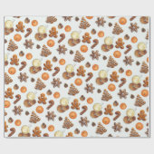 Kerst-kerstfeest Cadeaupapier (Vlak)