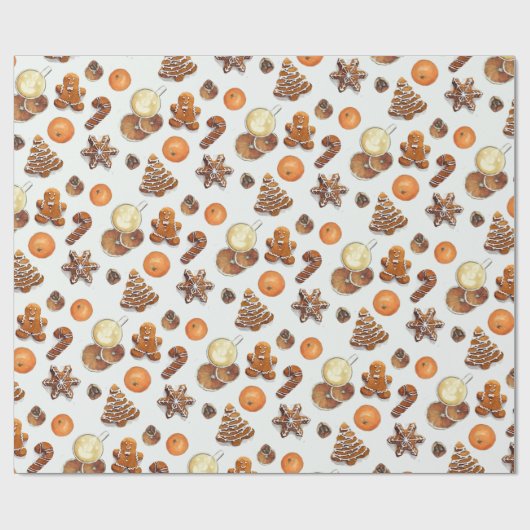 Kerst-kerstfeest Cadeaupapier (Vlak)