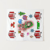 Kerst kerstfeest Elf Wandkleed (Voorkant (horizontaal))