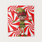 Kerst kerstfeest Elf Wandkleed (Voorkant)