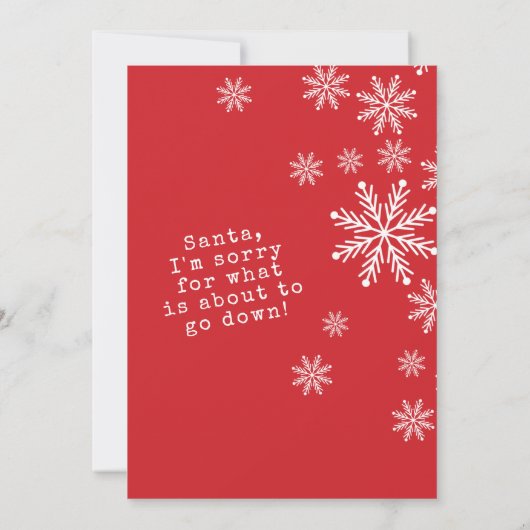 Kerst kerstfeest met hippe kop kaart (Achterkant)