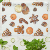 Kerst-kerstfeest Theedoek (Gevouwen)