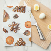 Kerst-kerstfeest Theedoek (Quarter Fold)