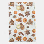 Kerst-kerstfeest Theedoek (Verticaal)