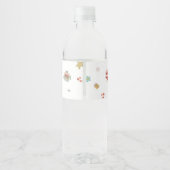 Kerst Kerstfeest voor kinderen Waterfles Etiket (Achterkant)