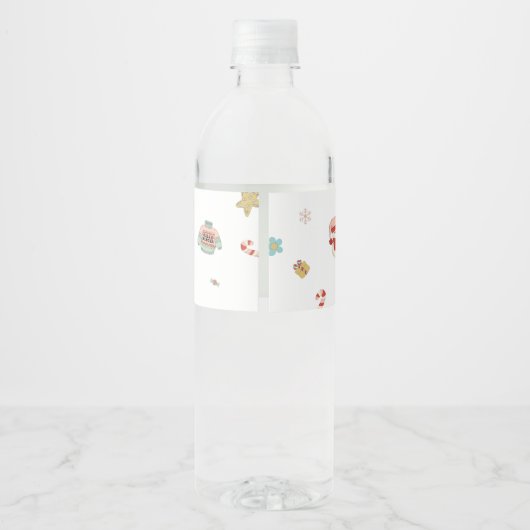 Kerst Kerstfeest voor kinderen Waterfles Etiket (Achterkant)