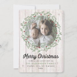 Kerst kerstfeest Wreath | Buffelcontrole Feestdagenkaart