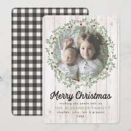Kerst kerstfeest Wreath | Buffelcontrole Feestdagenkaart