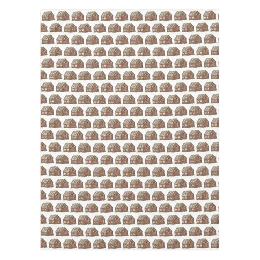 Kerst-kerstfeestdag in het Snoep van Gingerbrood Tafelkleed (Voorkant)