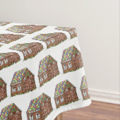 Kerst-kerstfeestdag in het Snoep van Gingerbrood Tafelkleed (Voorbeeld)