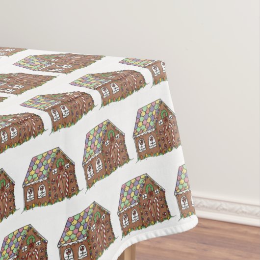 Kerst-kerstfeestdag in het Snoep van Gingerbrood Tafelkleed (Voorbeeld)