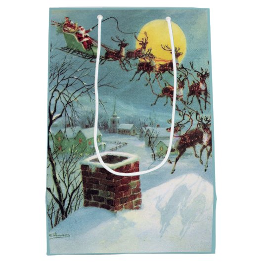 kerst kerstfeestdag medium cadeauzakje (Achterkant)