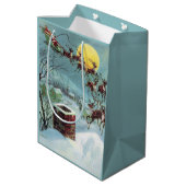 kerst kerstfeestdag medium cadeauzakje (Achterkant Gekanteld)