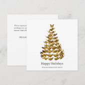 Kerst-kerstfeestdag met botervlieg als feestbegroe feestdagenkaart (Voorkant / Achterkant)