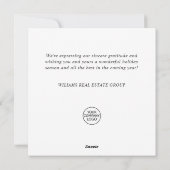 Kerst-kerstfeestdag met botervlieg als feestbegroe feestdagenkaart (Achterkant)