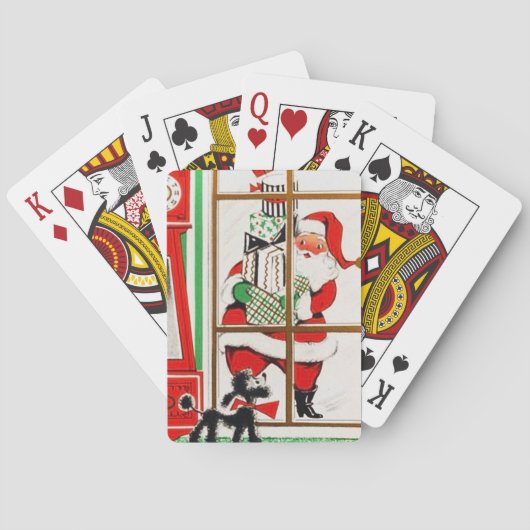 kerst kerstfeestdag pokerkaarten (Achterkant)