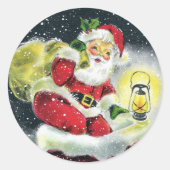 kerst kerstfeestdag ronde sticker (Voorkant)
