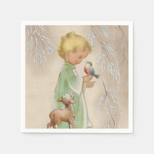 kerst-kerstfeestdag servet (Voorkant)