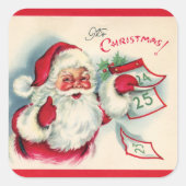 kerst kerstfeestdag vierkante sticker (Voorkant)