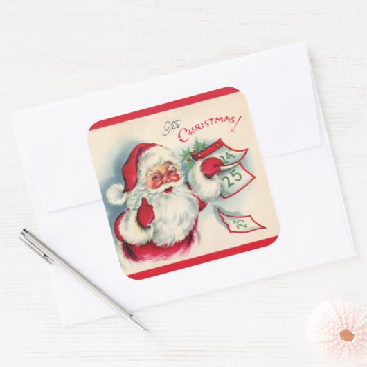 kerst kerstfeestdag vierkante sticker (Envelop)