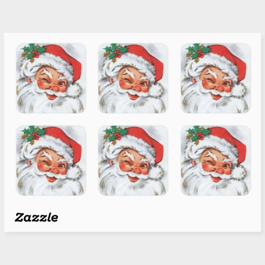 kerst kerstfeestdag vierkante sticker (Vel)