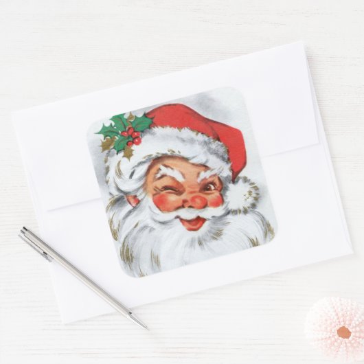 kerst kerstfeestdag vierkante sticker (Envelop)