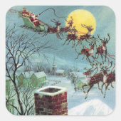 kerst kerstfeestdag vierkante sticker (Voorkant)