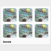 kerst kerstfeestdag vierkante sticker (Vel)