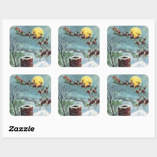 kerst kerstfeestdag vierkante sticker (Vel)