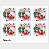 kerst-kerstfeestdag vierkante sticker (Vel)