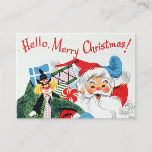 kerst kerstfeestdag visitekaartje (Voorkant)