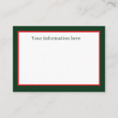 kerst kerstfeestdag visitekaartje (Achterkant)