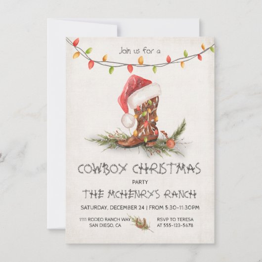 Kerst-kerstfeestelijke Waterverf Kaart (Voorkant)