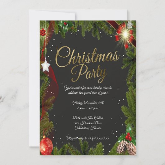 Kerst-kerstfeestfeest Kaart (Voorkant)