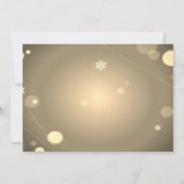 Kerst-kerstfeestfeest met gouden kerstfeestdagen kaart (Achterkant)