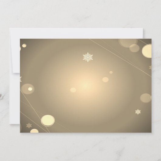 Kerst-kerstfeestfeest met gouden kerstfeestdagen kaart (Achterkant)