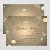 Kerst-kerstfeestfeest met gouden kerstfeestdagen kaart (Voorkant / Achterkant)