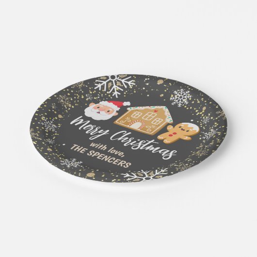 Kerst-kerstfeestfeest Papieren Bordje (Gekanteld)