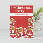 Kerst-kerstfeestfeest voor ontbijtkoek kaart (Staand voorkant)