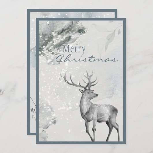 Kerst-kerstfeestkerst Feestdagenkaart (Voorkant / Achterkant)