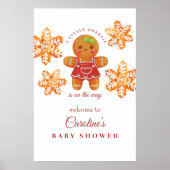 Kerst-kerstfeestmaal Baby shower Welkomstteken Poster (Voorkant)